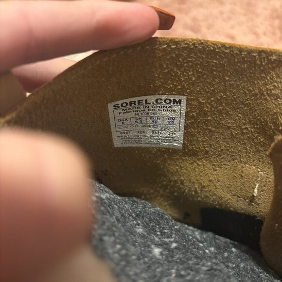 Sorel Womens Caribou Waterproof Insulated Winter Snow Boots Sz 8 Beige NL1005-28 - Picture 9 of 10